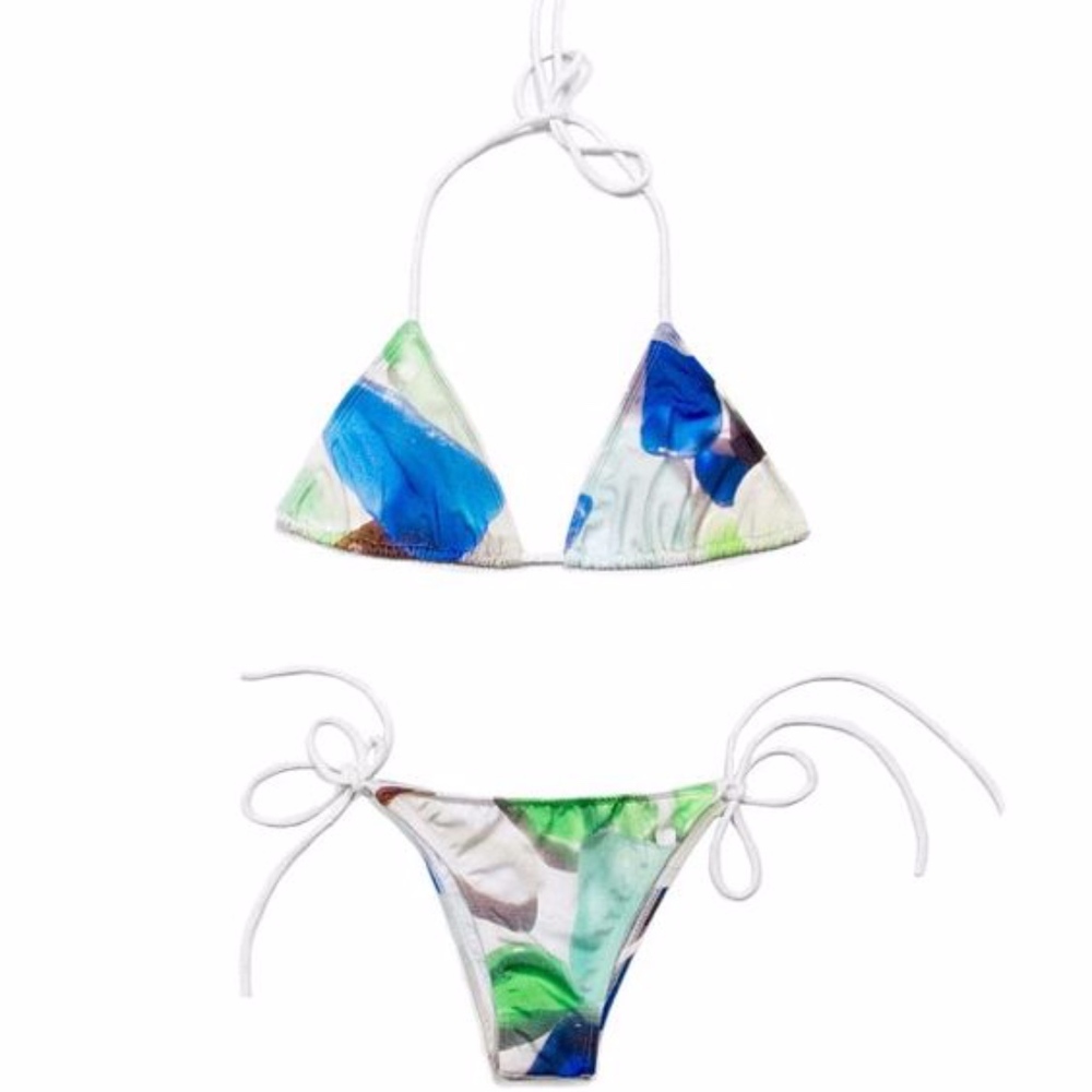 Graffinis swimwear  string bikini seagrass printed
